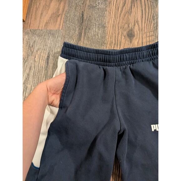 Puma blue sweatpants color block joggers size S - Picture 3 of 6
